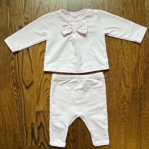 Jacadi Pink Baby Matching Set with Bow